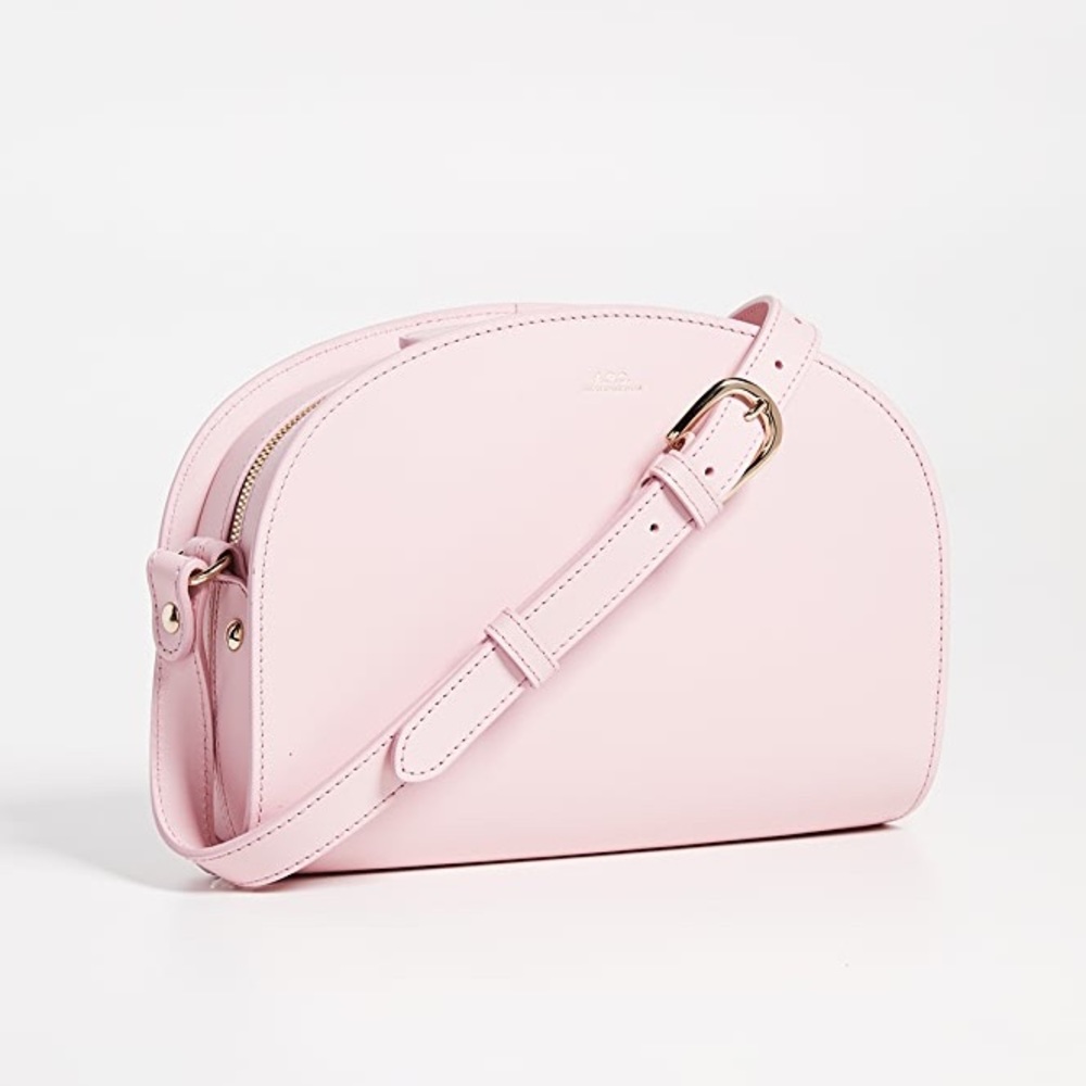 A.P.C. half moon bag rose pale pink